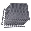 Balancefrom 6 Piece Foam Floor Mat Puzzle Tiles, 1 Inch Thick, 24 Sq Ft, Grey