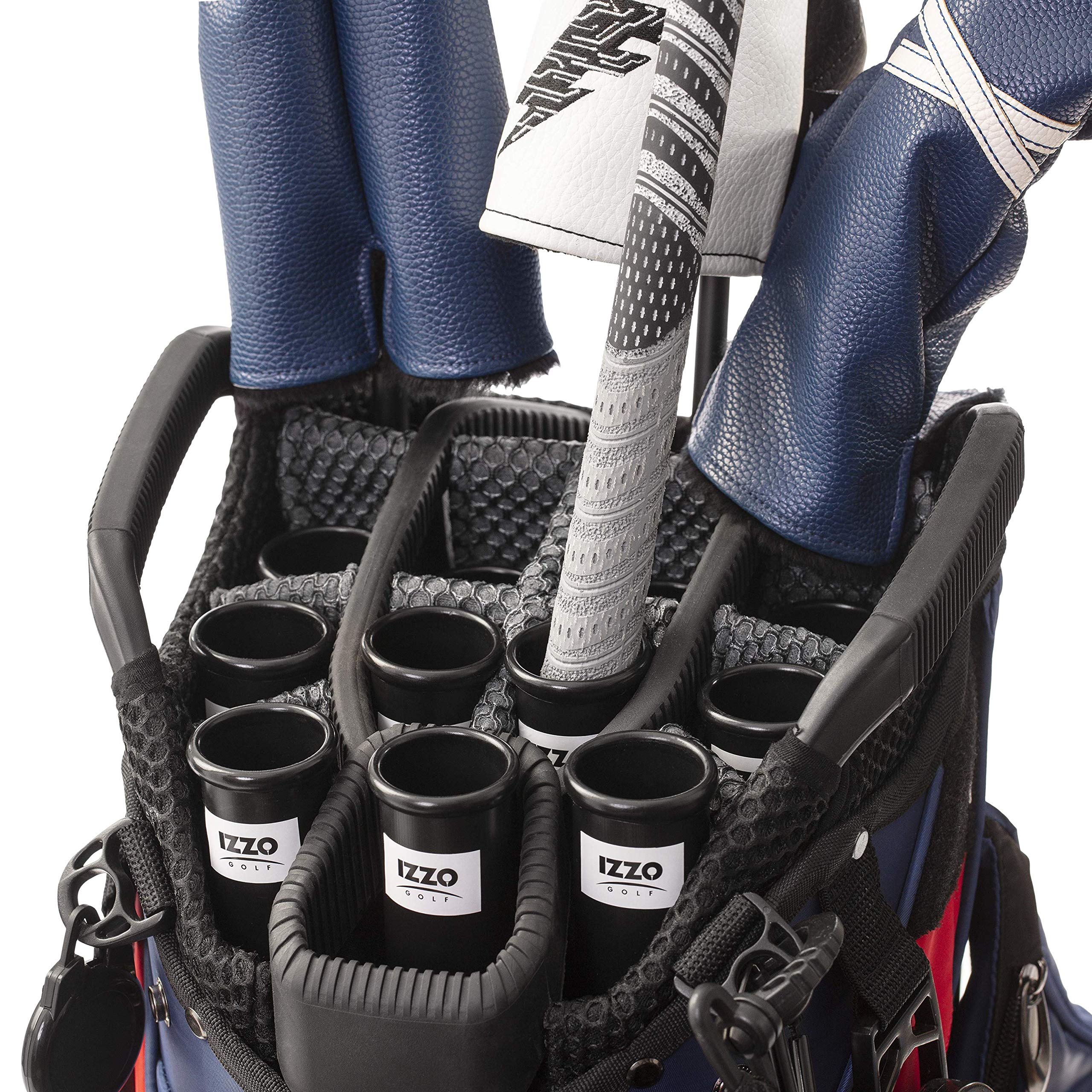 Izzo Golf Black Plastic Golf Club Tube, 1.25 Inch (Pack Of 7)