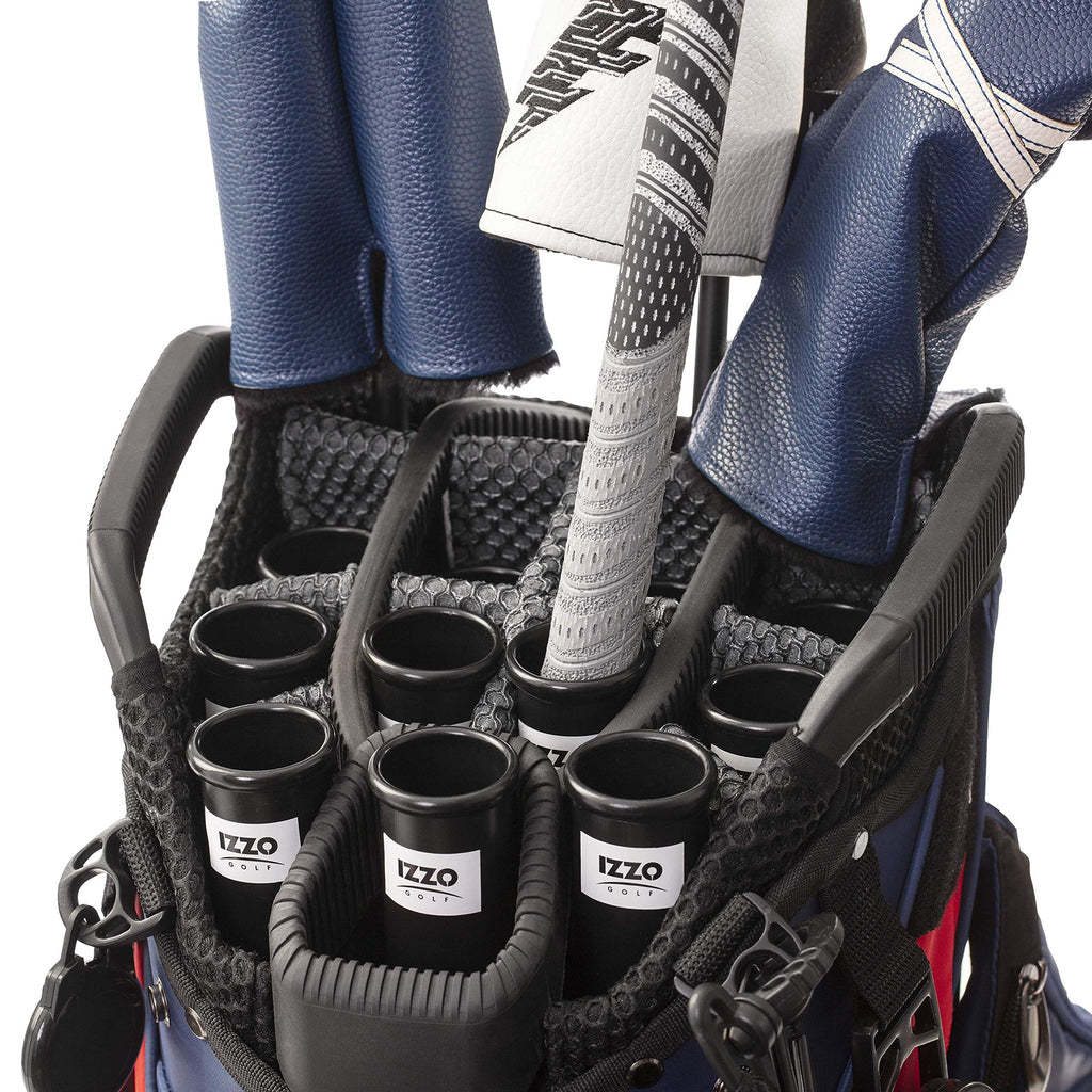 Izzo Golf Black Plastic Golf Club Tube, 1.5 Inch (Pack Of 7)