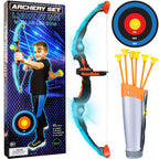 Island Genius Led Bow And Arrow Archery Set Indoor Outdoor Games Toys And Gifts For Kids Boys And Girls Ages 3 4 5 6 7 8 Years O