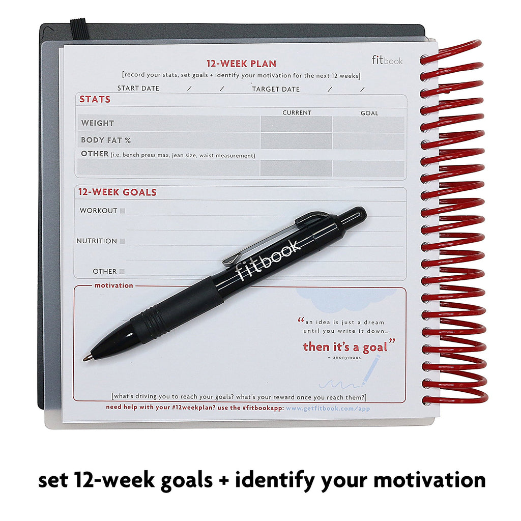 2020 Fitlosophy Fitbook: Fitness Journal And Planner For Workouts, Weight Loss And Exercise, White Single (12-Week)