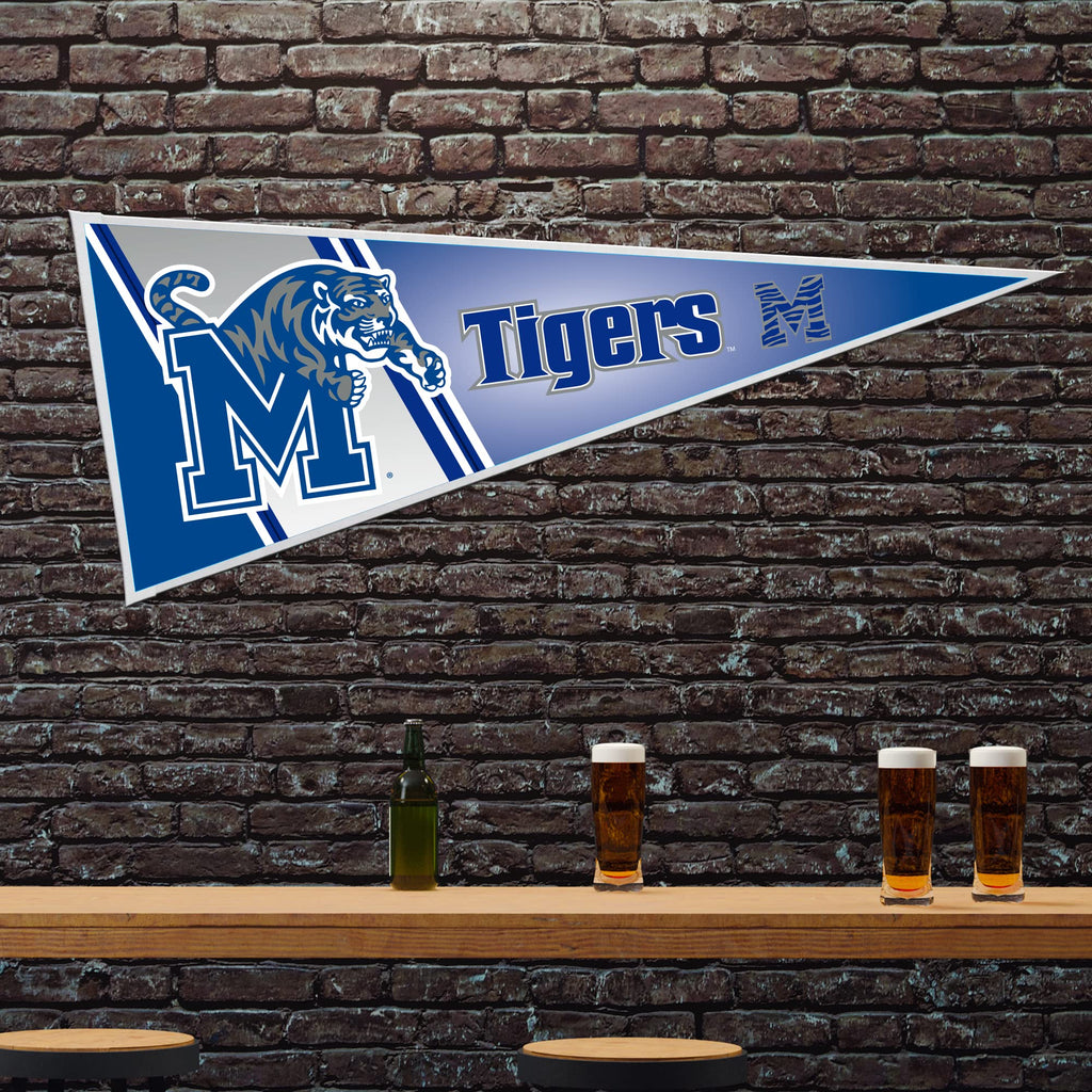 Rico Industries Ncaa Memphis Tigers Primary 12'' X 30'' Felt Wall D  Cor Pennant - Great For Home/Bed Room/Man Cave D  Cor