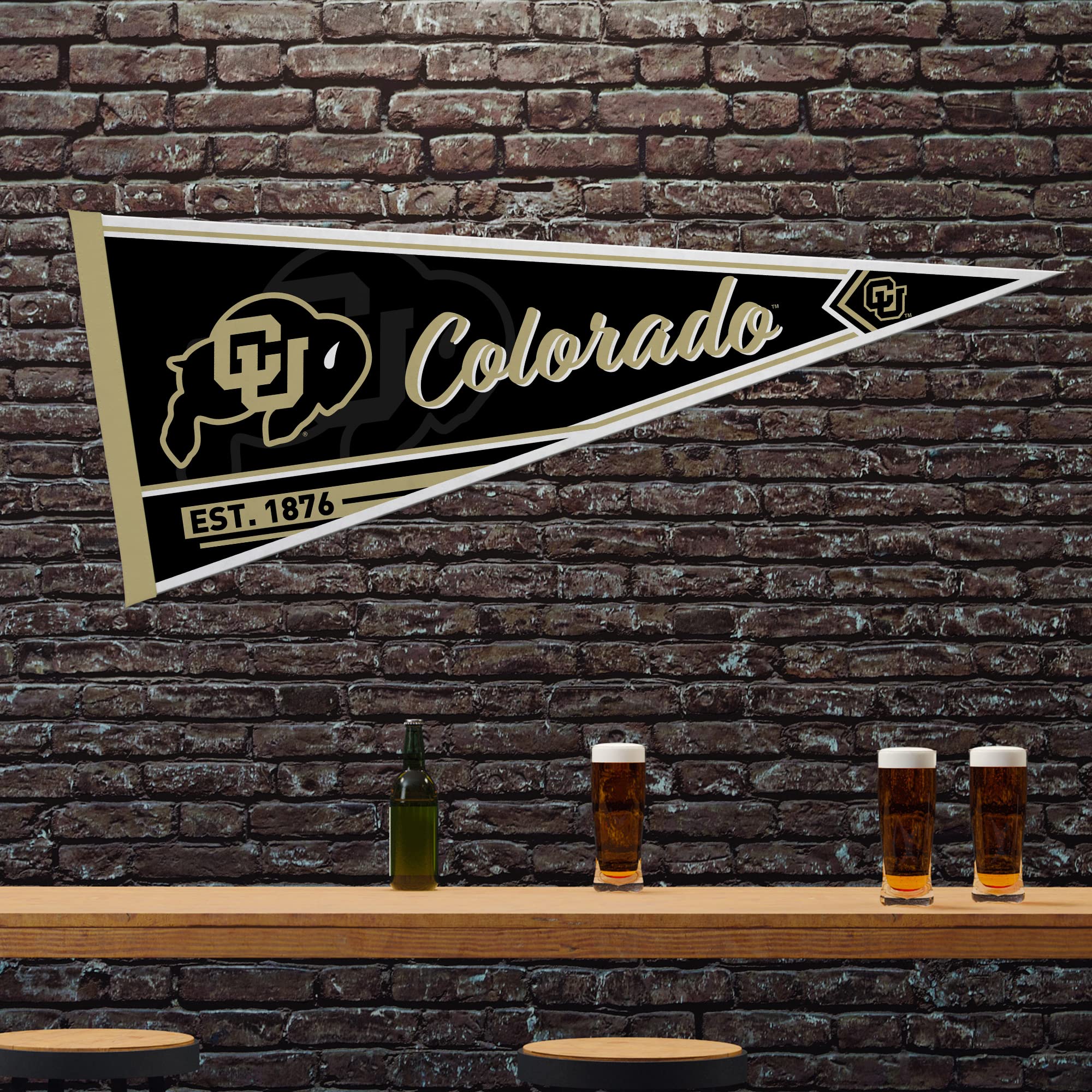 Rico Industries Ncaa Colorado Buffaloes Classic 12'' X 30'' Felt Wall D  Cor Pennant - Great For Home/Bed Room/Man Cave D  Cor