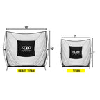 Izzo Golf The Beast Titan 12Ft X 10Ft Golf Hitting Net - Oversized Home Range Golf Hitting Net For Your Backyard,Black