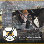 Arrowhead Outdoor 2-Pack 360 Degree Swivel Hunting Chair Stool Seat, Perfect For Blinds, No Sink Feet, Carrying Case, Fishing, 6