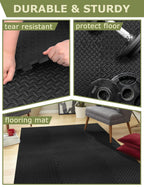 Innhom Gym Flooring Gym Mats Exercise Mat For Floor Workout Mat Foam Floor Tiles For Home Gym Equipment Garage, 12 Pieces Black
