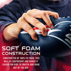 Franklin Sports Nfl New England Patriots Football - Kids Foam Football - Soft Football - Mini Size - Perfect For Gameday - 8.5''
