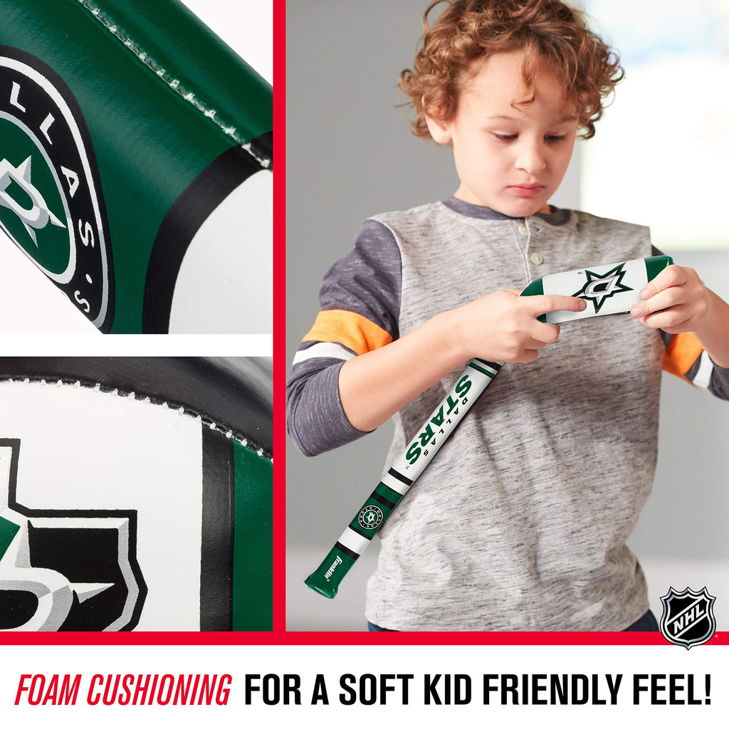 Franklin Sports Dallas Stars Nhl Mini Soft Hockey Stick Set - Nhl Team Soft Foam Mini Hockey Stick And Ball Set - Great Toy For