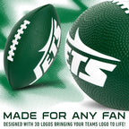 Franklin Sports Nfl Detroit Lions Football - Kids Foam Football - Soft Football - Mini Size - Perfect For Gameday - 8.5'' 3D Log