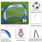 Femont Soccer Goals Set For Backyard, 4X2.5Ft Portable Pop Up Soccer Nets With Carrying Bag For Indoor Outdoor Games Practice Tr