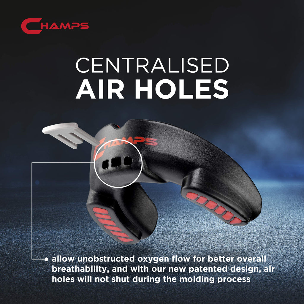 Champs Breathable Mouthguard For Boxing, Jiu Jitsu, Mma, Muay Thai, Sports, And Wrestling. Easy Fit Boxing Mouthguard Super Toug