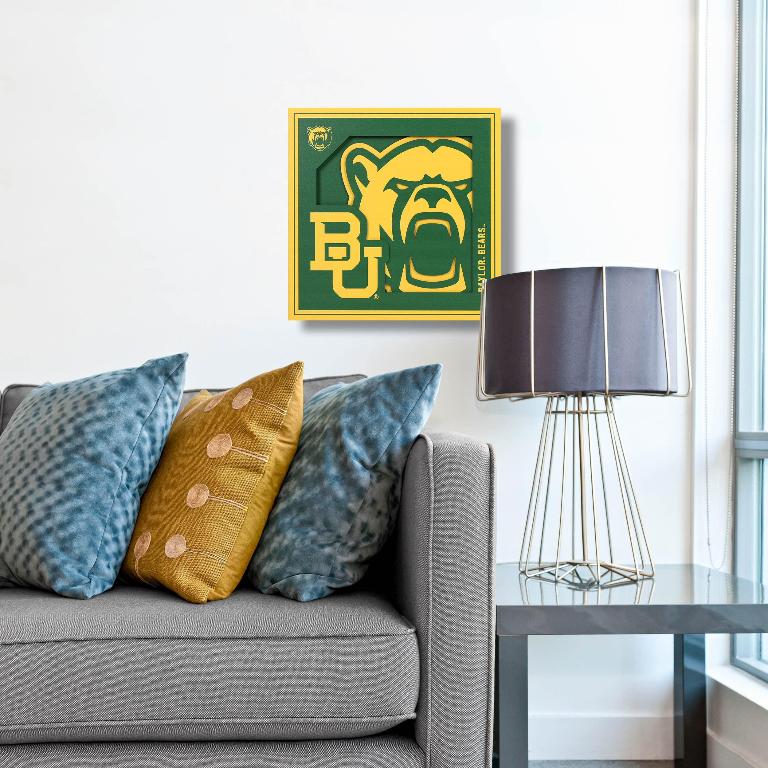 Youthefan Ncaa Baylor Bears 3D Logo Series Wall Art - 12X12