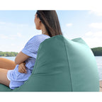 Jaxx Ponce Nautical Edition - Bean Bag Chair For Boat, Yacht & Watersports - Marine Vinyl, Waterfall Blue