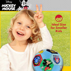 Disney Mickey Mouse Soccer Ball, Team Mickey Youth Kids Mini Soccer Ball, Blue, Size 3