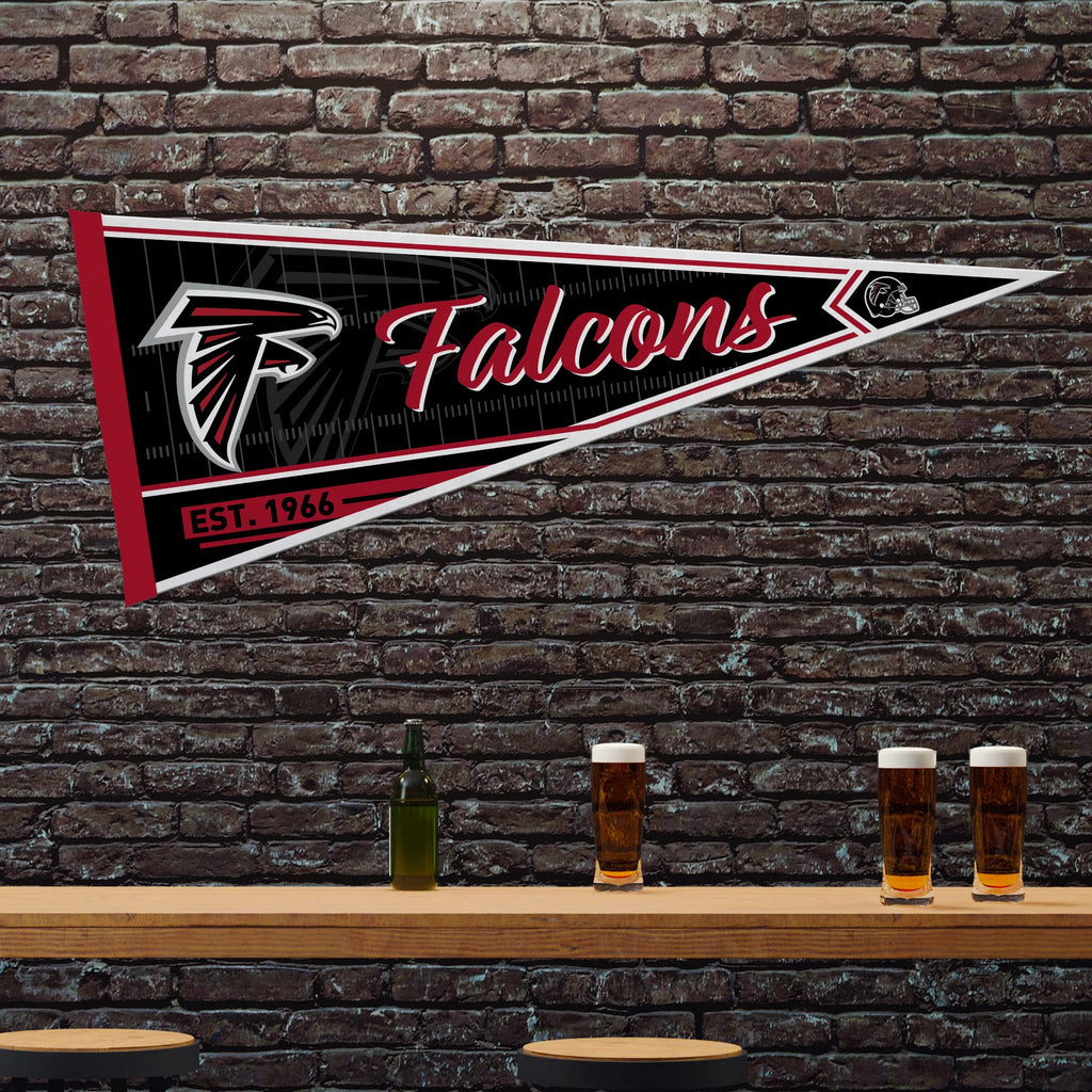 Rico Industries Nfl Football Atlanta Falcons Classic 12'' X 30'' Felt Wall D  Cor Pennant - Great For Home/Bed Room/Man Cave D