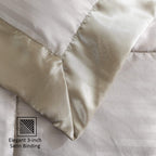 Downluxe King Size Blanket, Lightweight Down Alternative Blanket With Satin Trim (90 X 108 Inch, Sand)