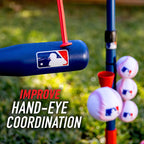 Franklin Sports Kids Batting Tee - Mlb 2-In-1 Grow-With-Me - Adjustable Youth Hitting Tee - Perfect For Teeball And Baseball, Mu