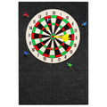 Dart Board Wall Protector Self-Adhesive Wall Surround Board Dart Board Black Felt Wall Tiles Cork Dart Board Backer Cork Board F