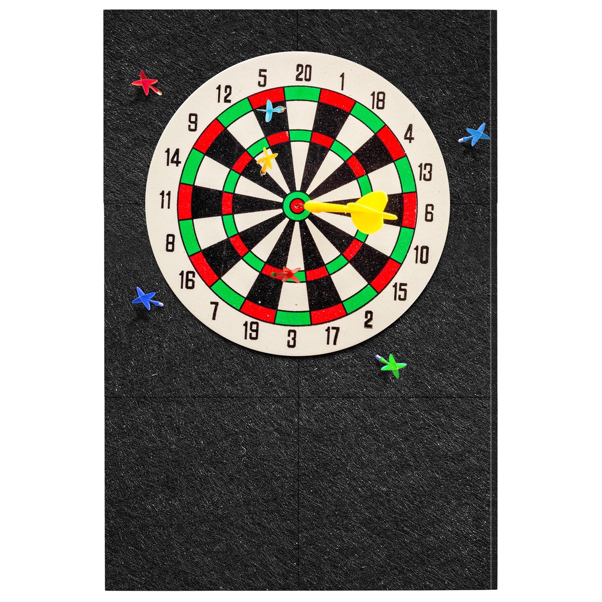 Dart Board Wall Protector Self-Adhesive Wall Surround Board Dart Board Black Felt Wall Tiles Cork Dart Board Backer Cork Board F