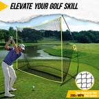 Podiumax 10X7Ft Golf Hitting Net  Driving Range For Backyard & Indoor  Also Suitable For Soccer, Baseball, Softball Practice Wit