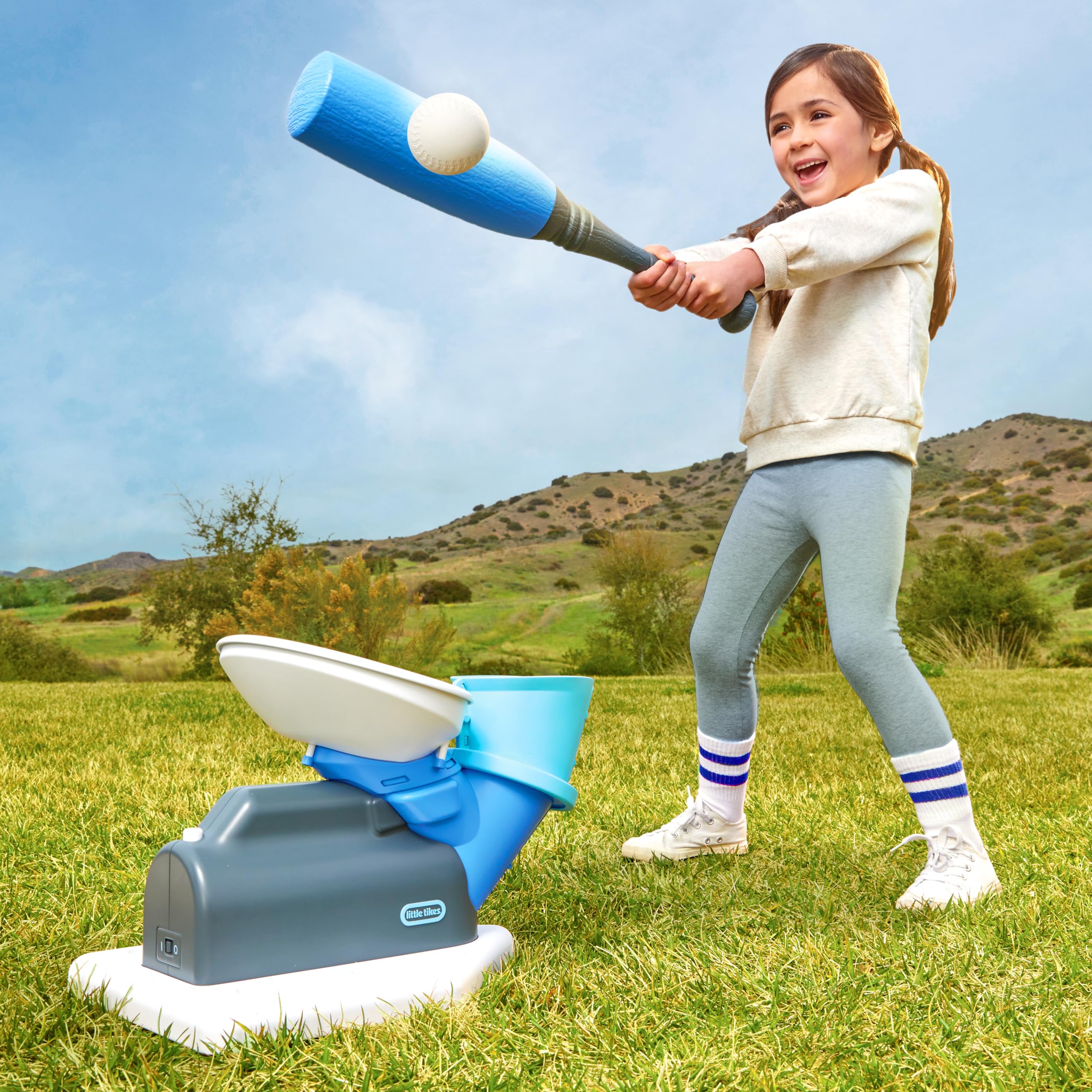 Little Tikes 2-In-1 Pop 'N Pitch Trainer, Outdoor Sports Experience For Boys And Girls Ages 3+