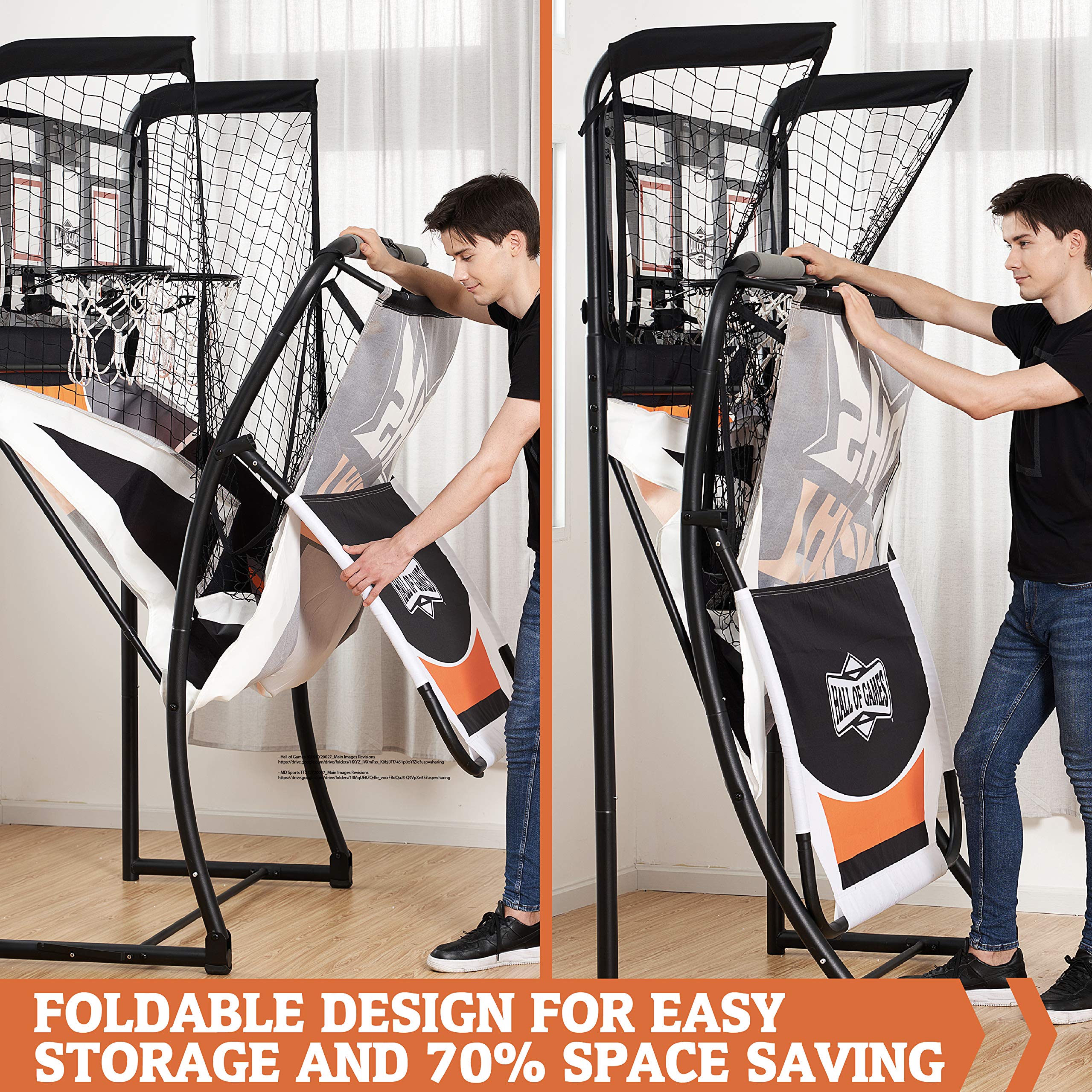Hall Of Games 2 Player Arcade Basketball Game Blackgrey