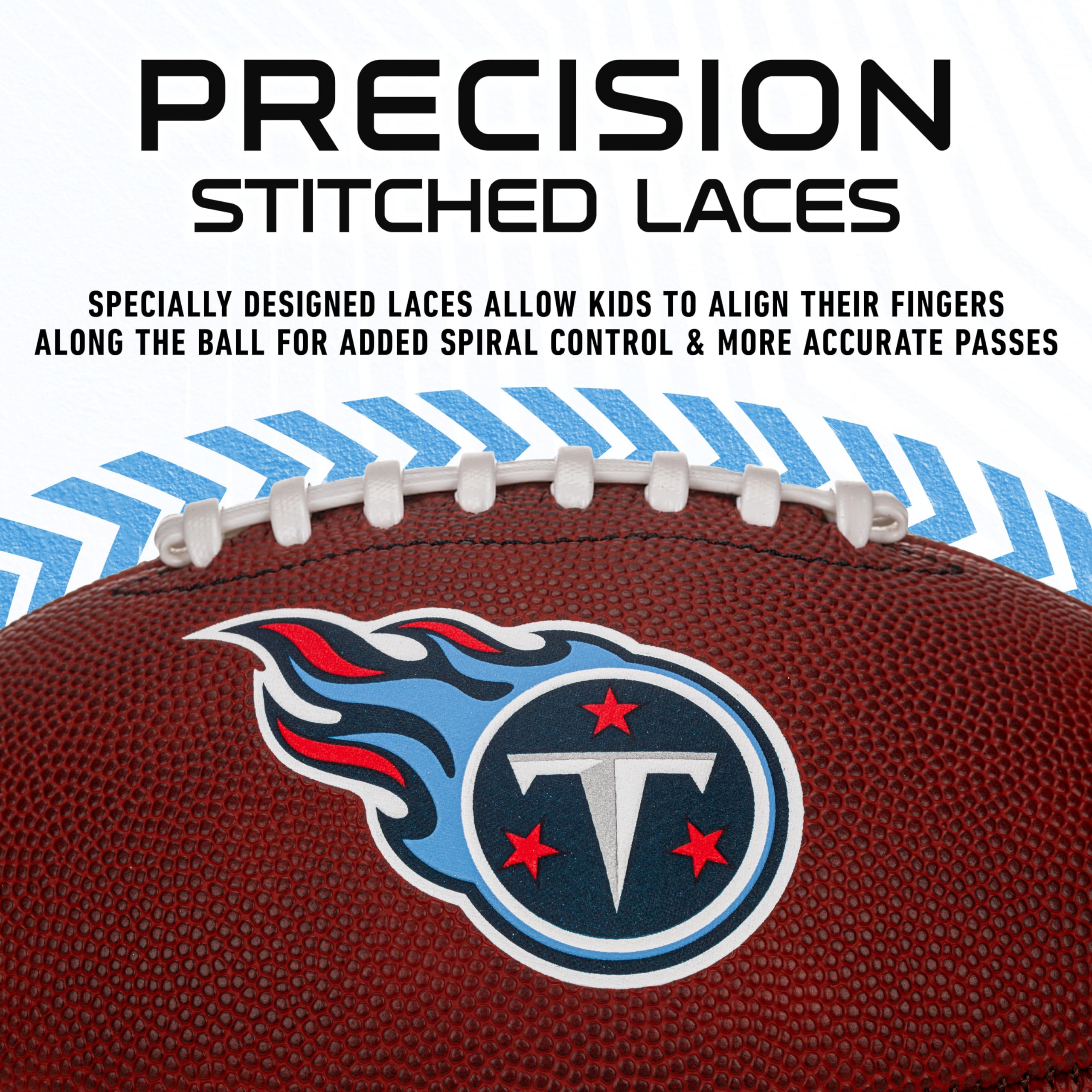 Franklin Sports Nfl Tennesseee Titans Football - Youth Junior Size Football For Kids - Official Nfl Team Logo + Colors Youth Bal