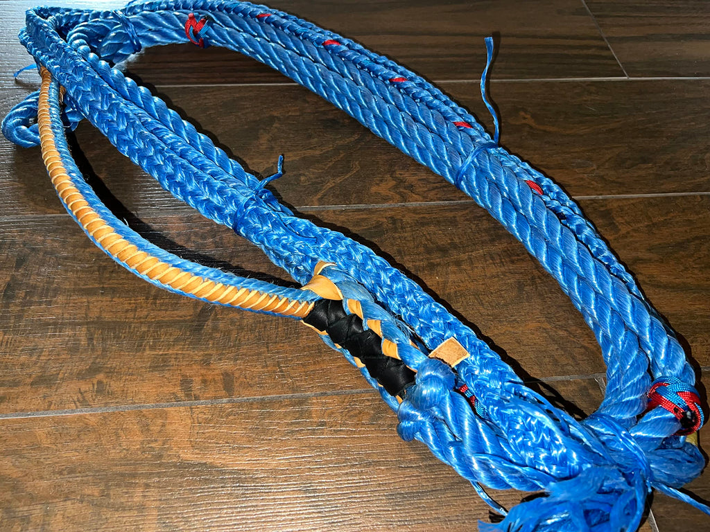 Bull Rope Blue Poly Pro 9X7 Rh 7/8'' X 1'' Soft - Ept Bull Ropes Riding Rope 16'