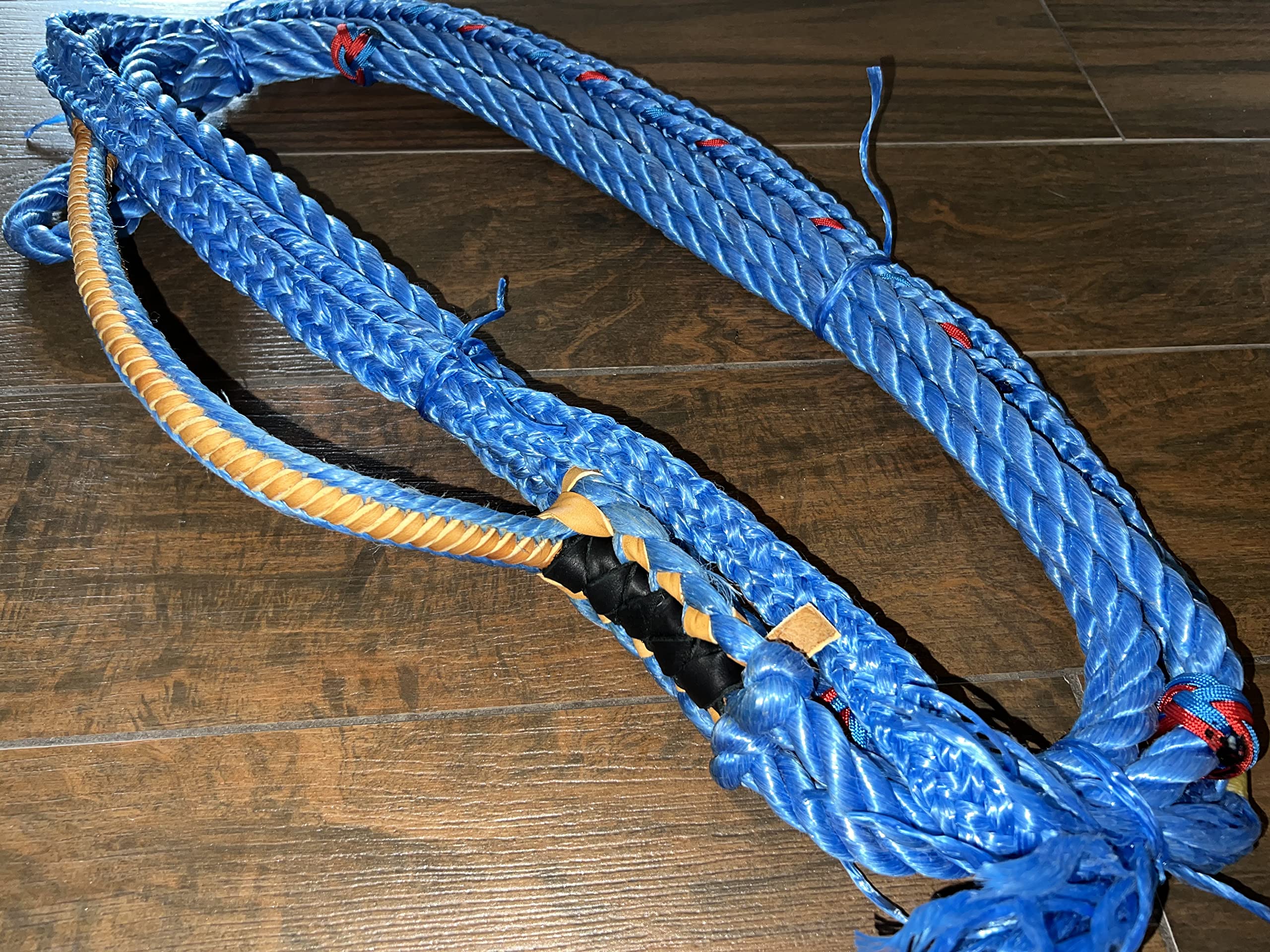 Bull Rope Blue Poly Pro 9X7 Rh 7/8'' X 1'' Soft - Ept Bull Ropes Riding Rope 16'