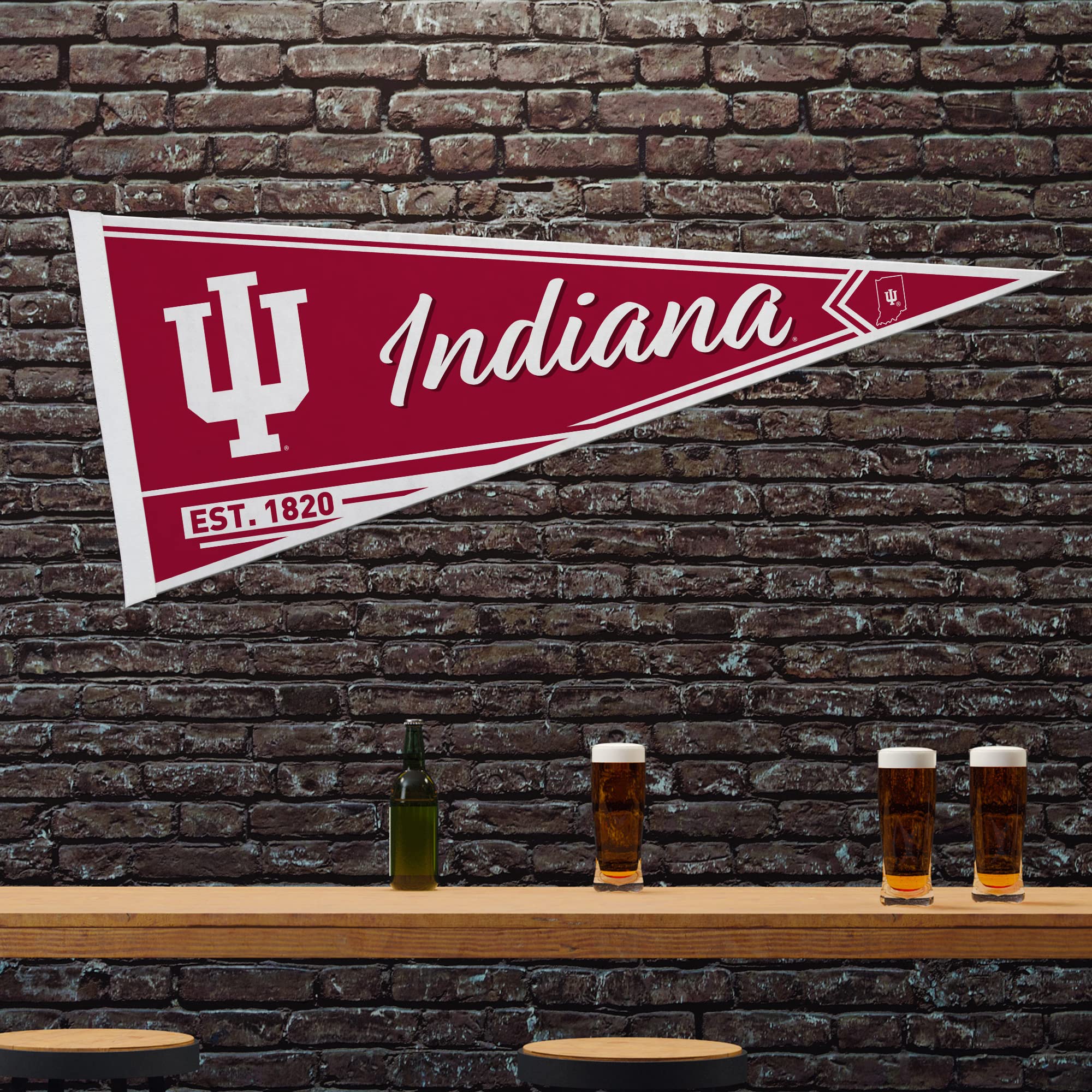 Rico Industries Ncaa Indiana Hoosiers Classic 12'' X 30'' Felt Wall D  Cor Pennant - Great For Home/Bed Room/Man Cave D  Cor