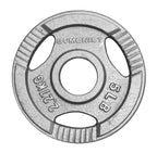 Gymenist Single Exercise Metal Weight Plates For Olympic 2 Inch Barbells (5-Lb Pair), Gray (Gwp405-5-Pair)