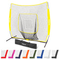 GoSports 7x7 ft Baseball & Softball Batting & Pitching Net with Strike Zone - Available in Team Colors - Yellow