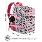 LHI Military Tactical Backpack for Men and Women 45L Army 3 Days Assault Pack Bag Large Rucksack with Molle System - Pink Leopar