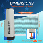 Comesee Ping Pong Net For Any Table, Retractable Table Tennis Nets And Posts Equipment For Replacement (Gray)