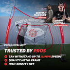 Powernet Baseball Softball Practice Net 7X7 With Baseball Accessories For Practice Pitching & Batting, Ball Caddy, Weighted Base