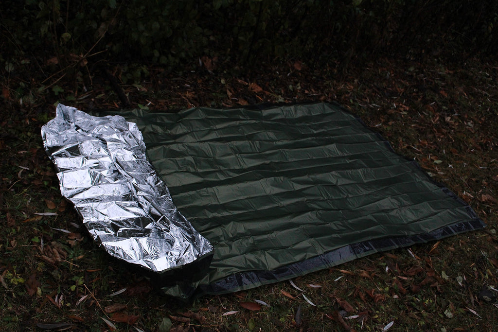(Army Green) Emergency Sleeping Bag (+ Free Emergency Blanket) - Lightweight, Waterproof Bivy Sack Made With Our Advanced Therma