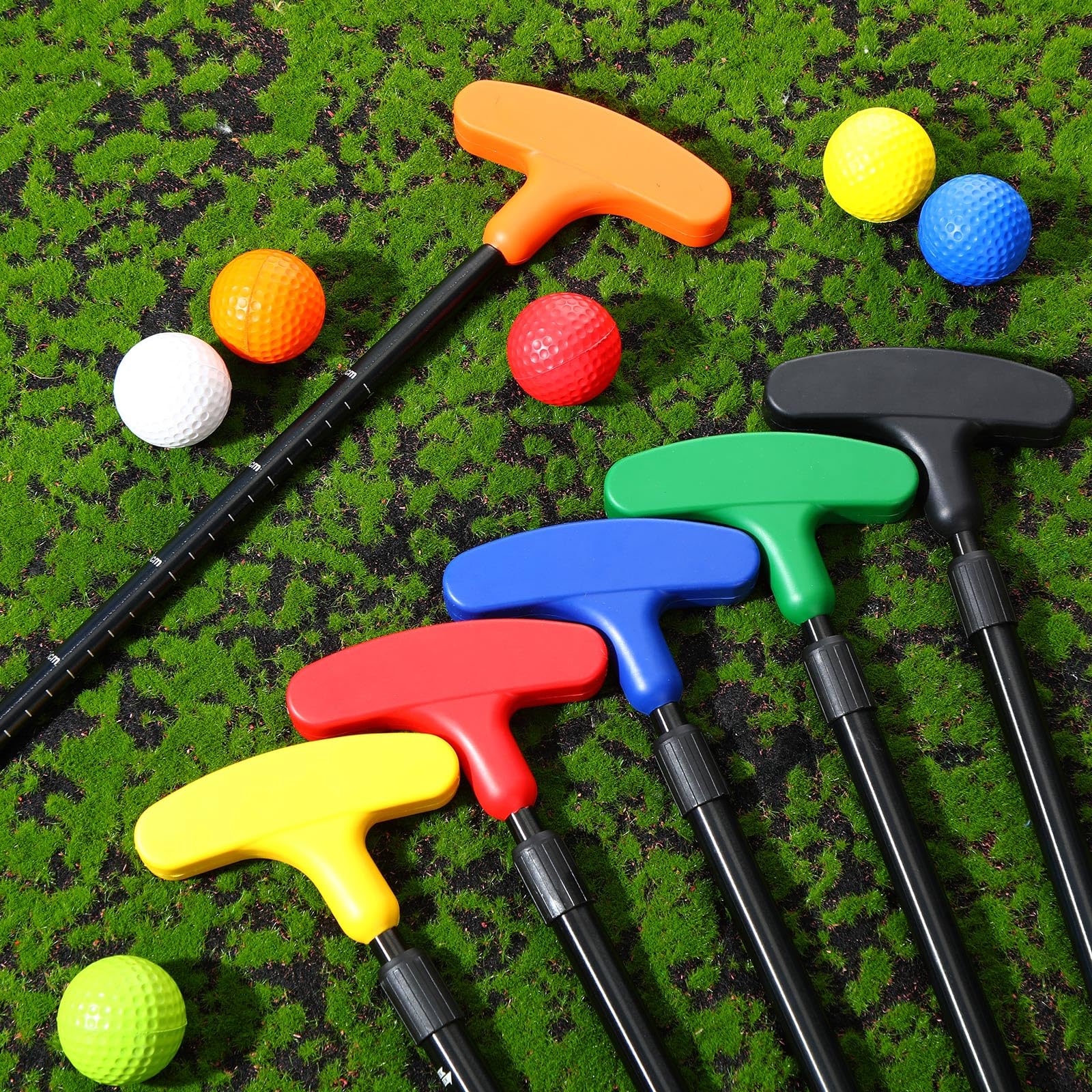 Liliful 12 Pack Golf Putters For Kids Two Way Mini Golf Putter With 12 Golf Balls Bulk Putter For Right Or Left Handed Golfers A