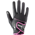 uvex sumair Horse Riding Gloves for Women & Men, Black-Pink, 6 - Stretchable, Breathable & with Touchscreen Capability
