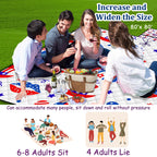 Extra Large Picnic Blanket Waterproof,80X 80Foldable Machine Washable Beach Blanket,Outdoor Blanket For 6-8 Adults,Suitable For