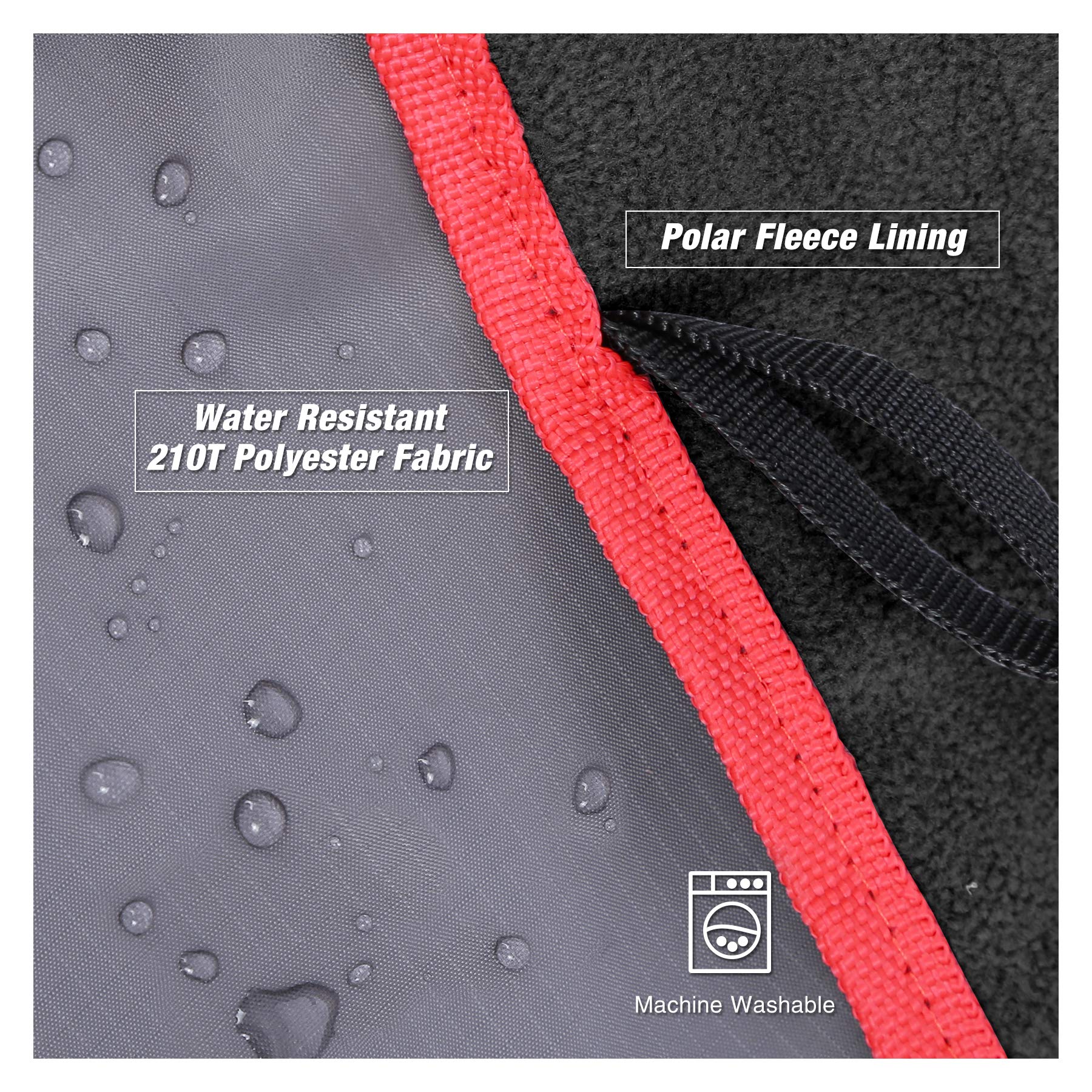 Redcamp Large Waterproof Stadium Blanket For Cold Weather, Soft Warm Fleece Camping Blanket Windproof For Outdoor Sports, Blue/R