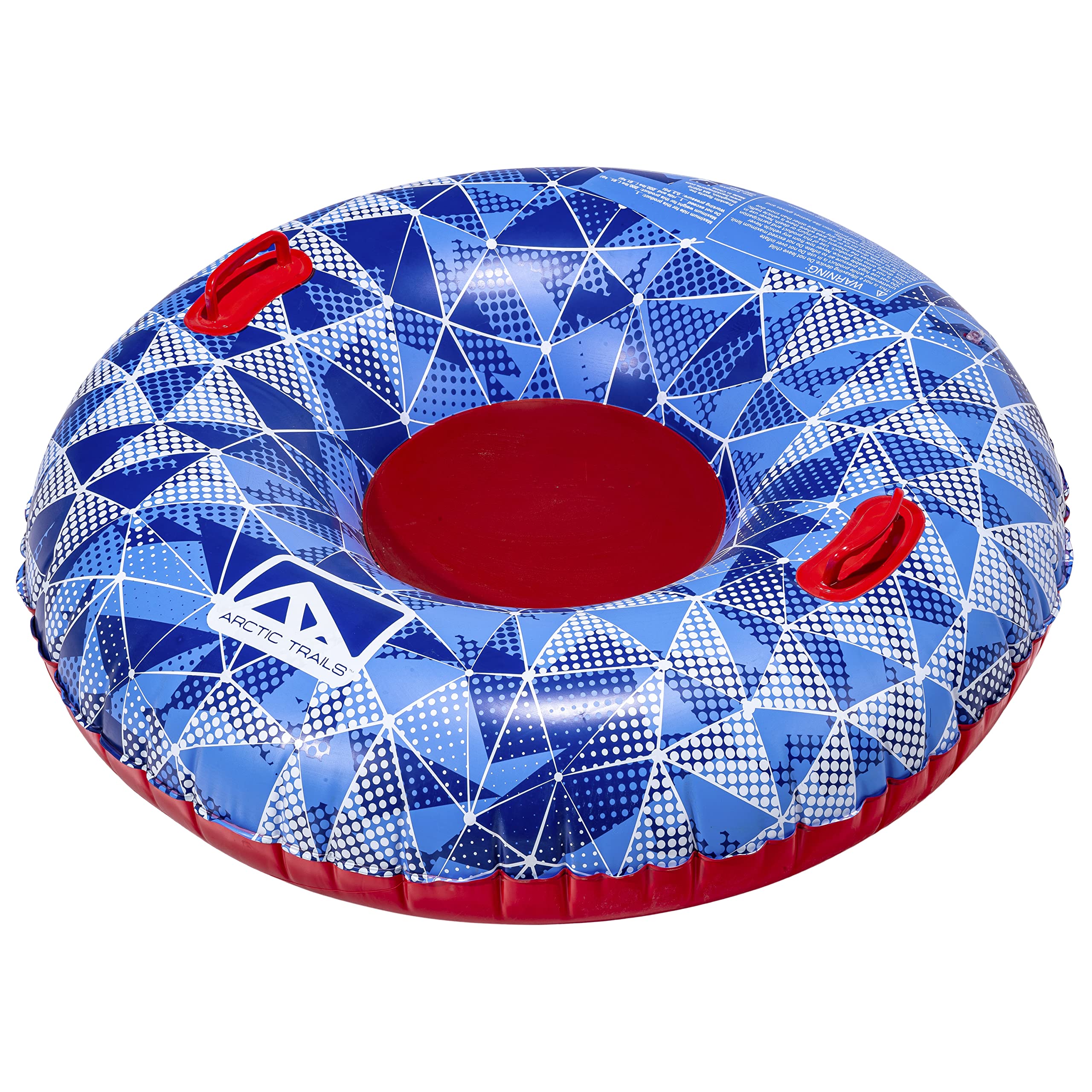 Franklin Sports Arctic Trails Kids Snow Tube Sled - Inflatable 1 Person Winter Inner Tube - Single Seat Sled for Kids + Adults -