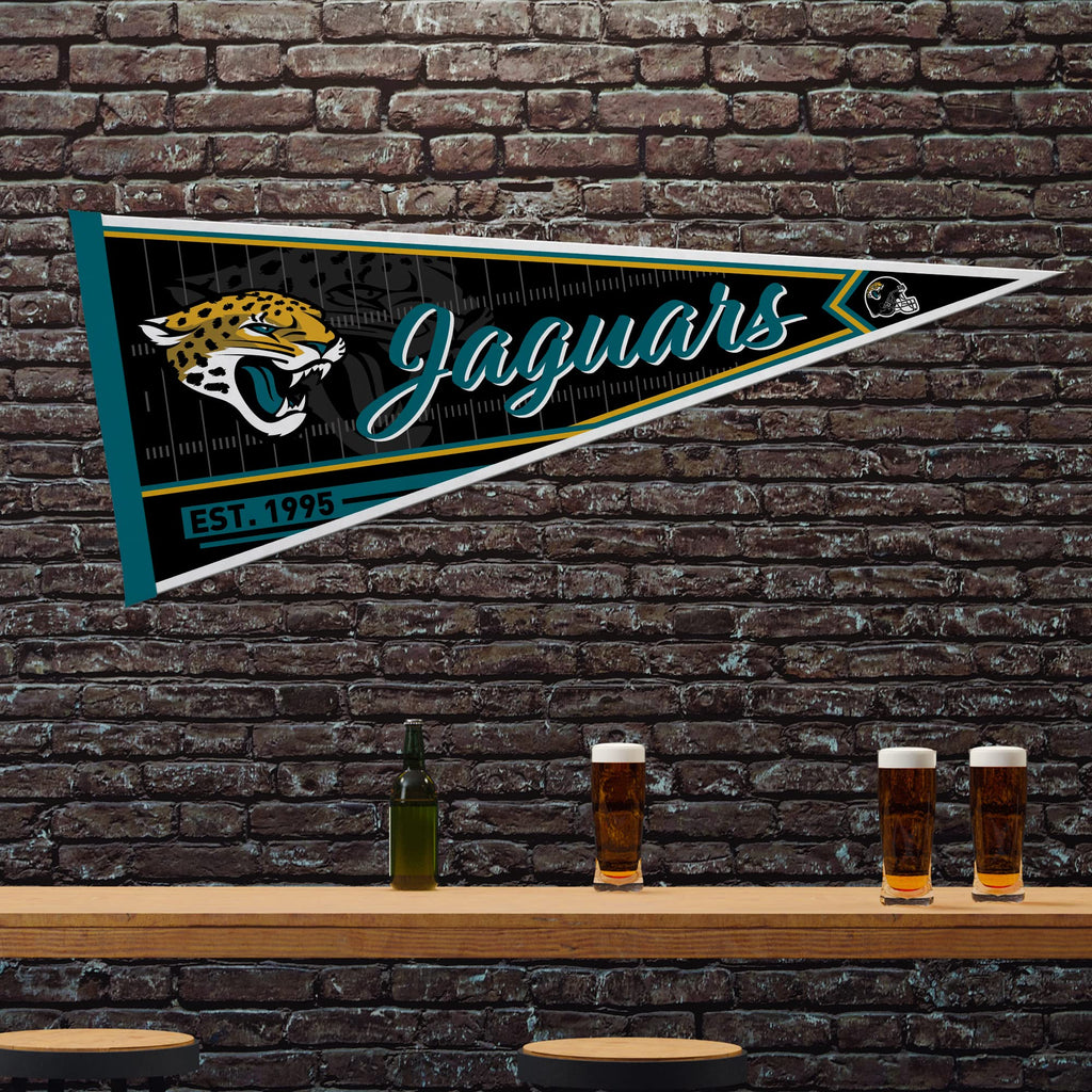 Rico Industries Nfl Football Jacksonville Jaguars Classic 12'' X 30'' Felt Wall D  Cor Pennant - Great For Home/Bed Room/Man Cav