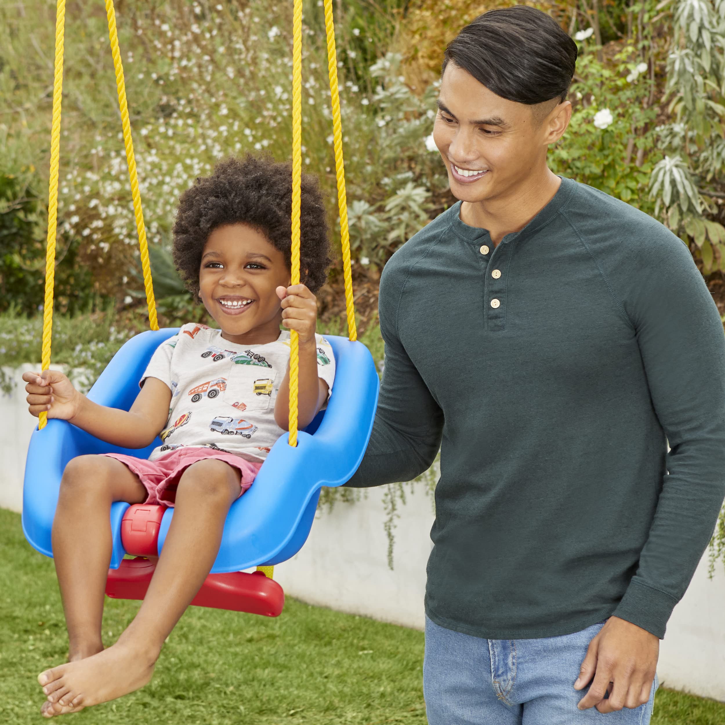 Little Tikes 2-In-1 Snug 'N Secure Swing Blue, 16.30 L X 16.00 W X 17.00 H Inches