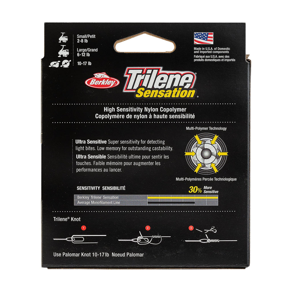 Berkley Trilene Sensation, Clear, 14Lb | 6.3Kg Monofilament Fishing Line, Suitable For Freshwater Environments