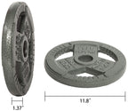 Balancefrom Olympic 2-Inch Cast Iron Plate Weight Plate For Strength Training And Weightlifting, 25-Pound, Single