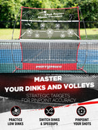 Merrymove Pickleball Practice Rebounder For Training: Red Pickle Ball Net Training Equipment For Solo Practice - 6Ft Mini Pickle