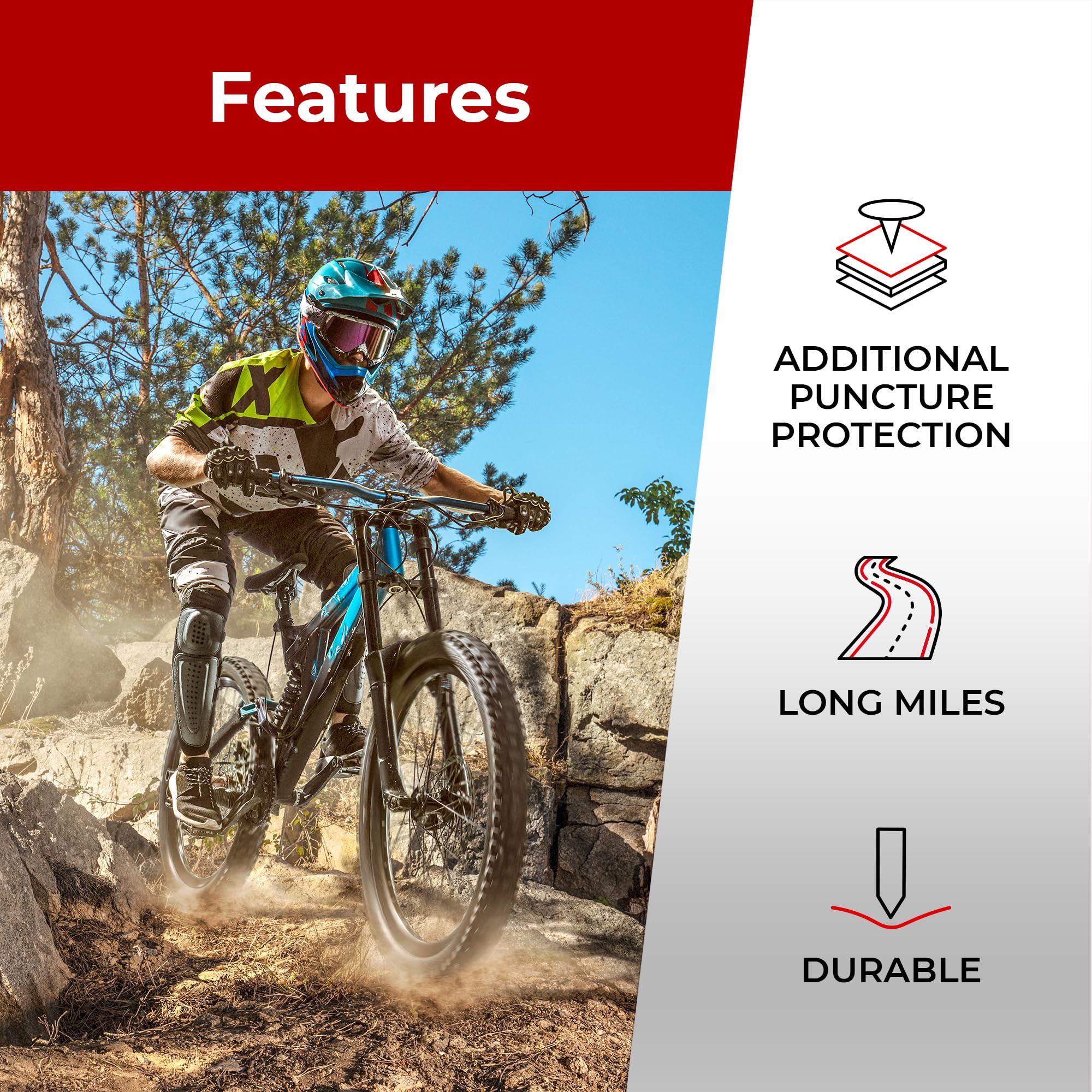 Fincci Pair 29 X 26 Inch 68-622 Etrto Folding Bike Tires With Nylon Protection, 60 Tpi For Mountain, Mtb, Downhill Xcenduro Trai