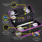 Casemaster By Gld Products Plazma Pro Dart Case Black With Amethyst Zipper And Phone Pocket