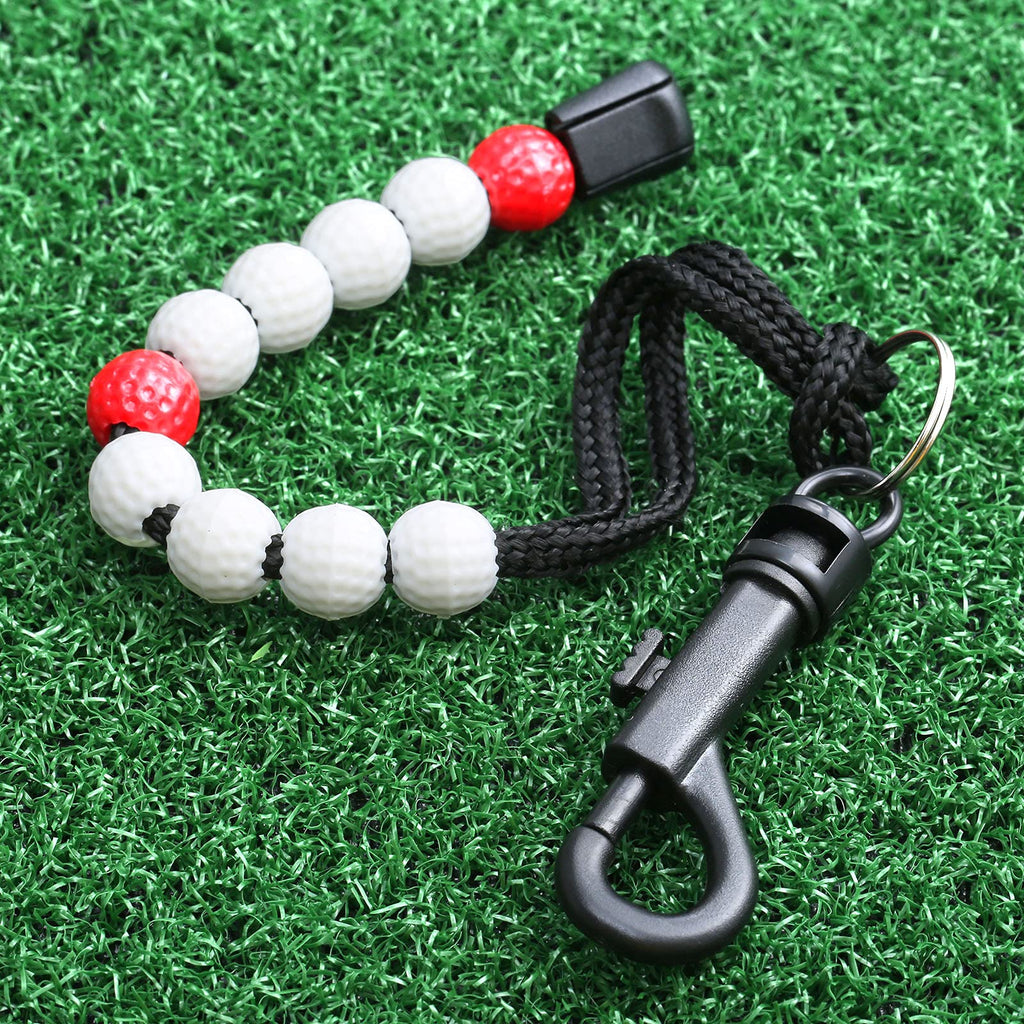 Muxsam 1 Piece Golf Beads Score Counter With Clip (Red), Golf Stroke Score Count Keeper Putting Score Counter For Referee Caddy