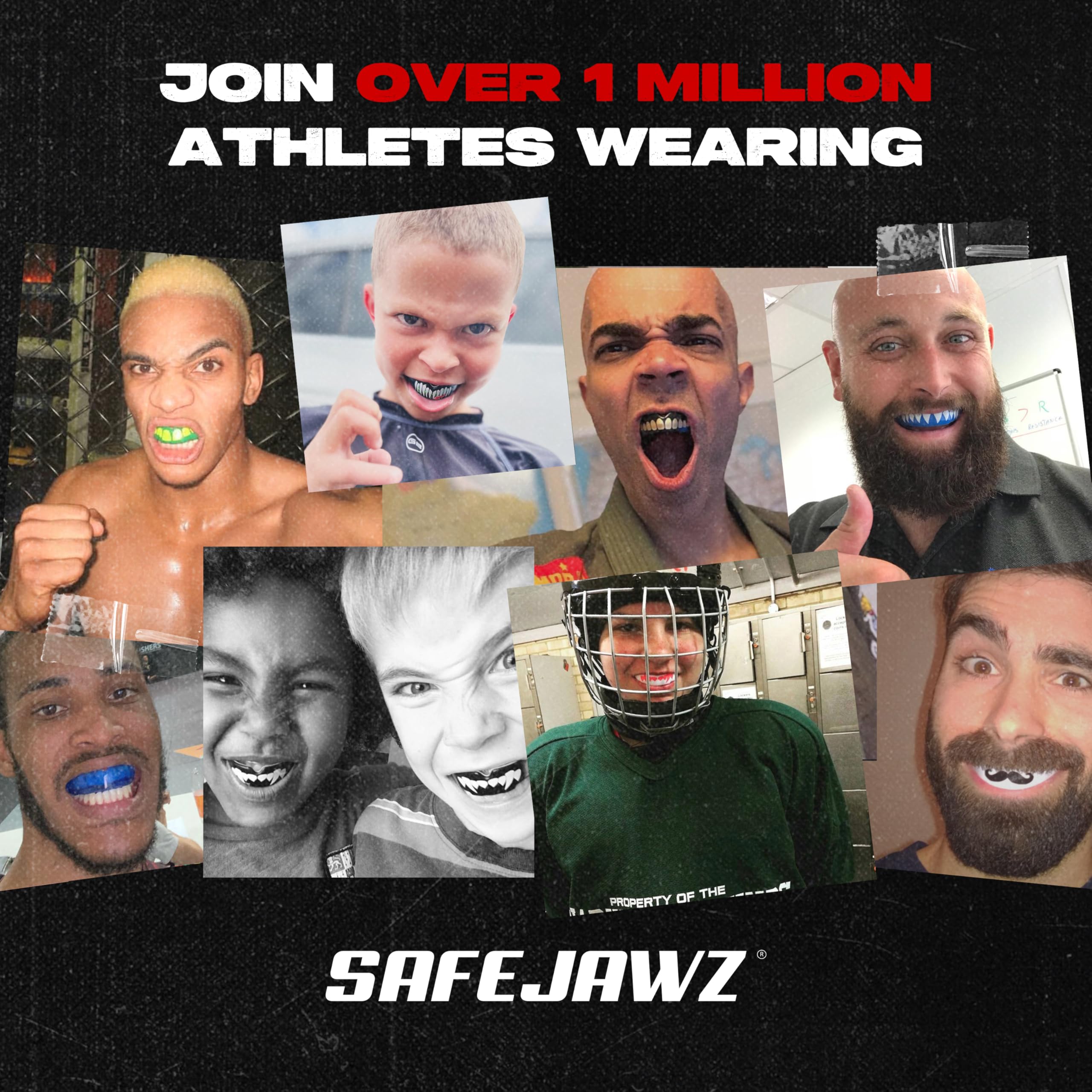 Safejawz Sports Mouthguard Slim Fit, Adults And Junior Double Layered Mouth Guard With Case For Boxing, Basketball, Lacrosse, Am